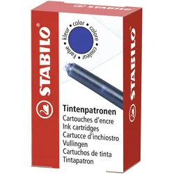 STABILO Tintenpatrone - nicht dauerhaft - Blau (Packung mit 6)