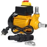 Wiltec - Heizöl- und Dieselpumpe 230V 550W 40l/min Umfüllpumpe mit Rückschlagventil, Schlauchschellen und Schlauchtüllen, Absaugpumpe