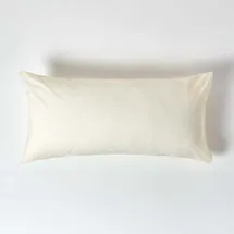 Homescapes Kissenbezug Perkal 50 x 90 cm Creme
