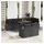 vidaXL Garten-Sofa-Set 9-tlg. schwarz