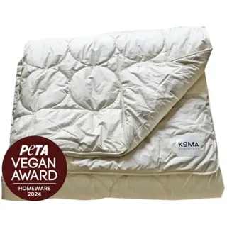 KOMA schlafgut Die Bettdecke 155x220cm (Ganzjahr) aus Kapokfasern, vegan, nachhaltig, Bio Premium Qualität Made in Germany, Allergiker geeignet, atmungsaktiv