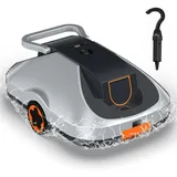 Poolroboter Akku, kabelloser Poolsauger Bodensauger 200Min. Akkulaufzeit, 2,7L Filterkapazität mit Selbsteinparkfunktion, One-Click-Start, Nur 3,6kg Poolreiniger für Flache Aufstell- und Einbaubecken
