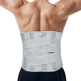 Verbreiterter Rückenstützgürtel Lendenwirbelsäule Bandscheibenvorfall Wirbelsäule Taille Verstauchung Unterer Rücken Linderung Schmerzen Männer (Size : M)