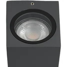 LUCANDE Außenwandleuchte Aluminium 16,5 cm 2-flammig GU10 schwarz