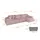 altdecor Ecksofa Cord mit Schlaffunktion 2-Sitzer Rosa