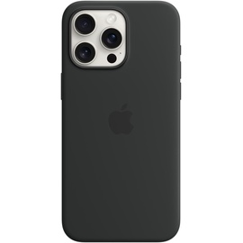 Apple Silikon Case mit MagSafe für iPhone 15 Pro Max schwarz