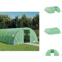 Vidaxl - Gewächshaus Mit Stahlrahmen Grün 32 M2 8x4x2 M - Gewächshaus - Gartengewächshaus - Tomatenhaus - Pflanzenhaus - Greenhouse