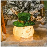 esotec Solarleuchte Schneemann Toni mit Hut Dekoleuchte 5500K Wetterfest 102684