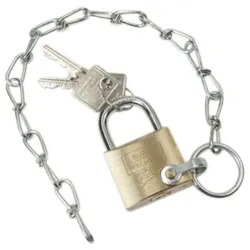 Vorhängeschloss mit Kette, Breite 40mm