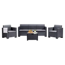 Dmora Dmüh Lounge-Set Loungeset anthrazit