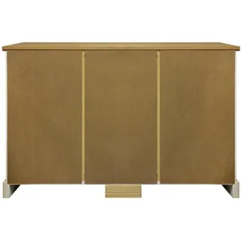 Möbilia Kommode 130 x 80 x 45 cm Weiß / Honig