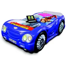 JV Möbel Kinderbett Rennwagen 90 x 200 cm Kunststoff/MDF Blau