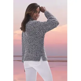 Buffalo Stehkragenpullover Schwarz / Weiß 36/38