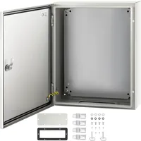 Vevor NEMA-Stahlgehäuse, 50 x 40 x 15 cm, NEMA 4X-Stahl-Schaltkasten, IP66 wasser- und staubdicht, elektrischer Anschlusskasten für den Außen-/Innenbereich, mit Montageplatte