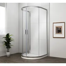 Polysan EASY Halbkreis-Duschabtrennung mit Schiebetür 90 x 190 cm EL4615