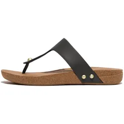 Fitflop Zehentrenner »IQUSHION LEATHER TOE-POST SANDALS«, Sommerschuh mit iQushion-Technologie für langen Tragekomfort Fitflop schwarz 39