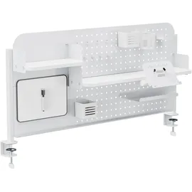 [en.casa] Schreibtisch-Organizer zum Anklemmen Sauda 114x68 cm Stahl Weiß