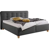 MAINTAL Polsterbett MAINTAL, grau (anthrazit), B:198cm L:210cm, Betten, Polsterbett ohne Bettkasten Polsterbett, inklusive Bettkasten