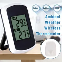 Wetterstation Thermometer Funk Thermometer mit Innen & Außentemperatur Sensor