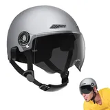 Motorradhelm Erwachsene, Jethelm Mit Visier, Multifunktional Offener Helm Motorrad, Maximale Verkehrssicherheit, Robust & Komfortabel, Ideal Für Motoroller, Cruiser Chopper Moped Scooter