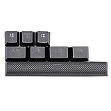 Oikabio PBT-Tasten für K65 K70 K95 für G710 + Mechanische Gaming-Tastatur, beleuchtete Tastaturkappen für MX (schwarz)