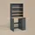 livinity® Waschmaschinenschrank Paolina 93,6 x 88,2 cm Anthrazit/Goldkraft Eiche