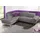 Cotta Ecksofa "Chef L-Form", grau, B:257cm H:72cm T:206cm, Luxus-Microfaser (100% Polyester);Kunstleder Softlux;Leder Advantage (abgedecktes Spalt-Rindsleder), Rückseite mit schwarzem Spannstoff bezogen;NaturLEDER (echtes Rindsleder), Rückseite mit schwarzem