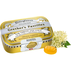 GRETHERS Elderflower zuckerfrei Pastillen 110 g