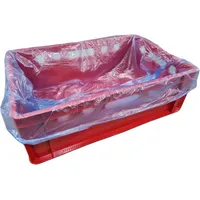 100 Stück Fleischkistenbeutel, Fleischkistensack, E2 Kistenbeutel, Fleischkiste, Einlegesäcke, Auskleidungssack HDPE