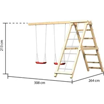 Akubi Doppelschaukelanbau mit Klettergerüst 83702
