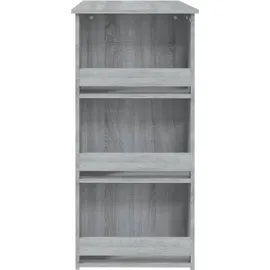 vidaXL Bartisch mit Regal 102 x 50 x 103,5 cm Grau