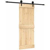 vidaXL Schiebetür rechts 80 x 210 cm braun/schwarz