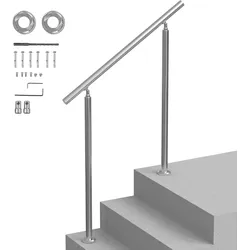 VEVOR Geländer Edelstahl Treppengeländer Handlauf Brüstung Balkongeländer 100cm