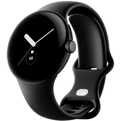 GOOGLE Smartwatch Pixel Watch 4G Matte Black Sportarmband Obsidian