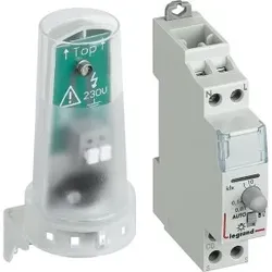 Legrand 412623 LuxoSwitch Dämmerungsschalter inkl. Lichtfänger, 230 VAC, 1 Kanal, 1TE