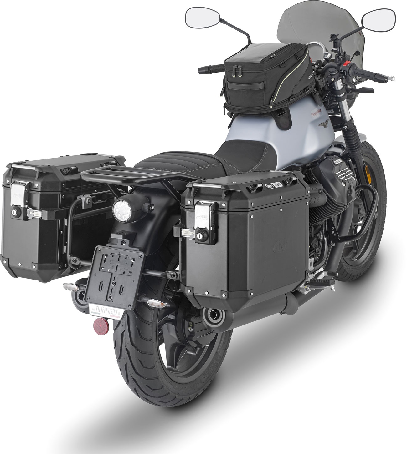 Givi Moto Guzzi V7 Stone, sideframes Monokey Cam - Noir