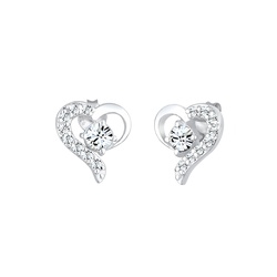 Elli Herz Liebe Kristalle 925 Silber Darling Damen 