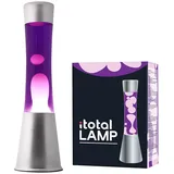 I-TOTAL - Flüssige Lavalampe 40 CM (Lila Weiss Gravity Silver)