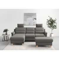 Ecksofa SIT & MORE "Farö L-Form", braun (schlamm), B:234cm H:90cm T:168cm, Sofas, Ecksofa, inklusive Federkern, wahlweise mit Bettfunktion und Bettkasten