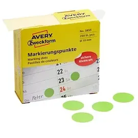Avery Zweckform Klebepunkte 3855 grün Ø 19,0 mm, 250 St.
