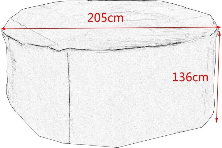 EUGAD Transparente Schutzhülle für Gartenmöbel 205 x 136 cm, ideal für Gartenmöbel, Pools und Outdoor-Spielzeug, zum Schutz vor Witterungseinflüssen