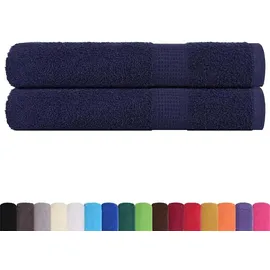 vidaXL Saunatuch 80 x 200 cm marineblau 2 St.