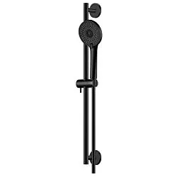 Steinberg Serie 340 Brausegarnitur 3401601S Stange 600mm, mit Handbrause 3-fach verstellbar, Brauseschlauch, Matt Black