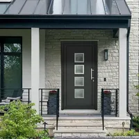 Panto Haustür K025  (110 x 210 cm, DIN Anschlag: Rechts, Anthrazit/Weiß)