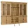 Casa Padrino Bücherschrank mit Leiter 300 x 50 x 230 cm beige