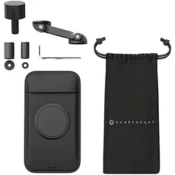 Shapeheart Motorcycle Bundle Boost Magnetische Smartphone-Halterung für Motorrad-Vorbaulenker, schwarz, Größe XL für Männer