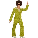 W WIDMANN MILANO Party Fashion - Kostüm 70er Jahre Anzug, Jackett und Hose, Hippie, Reggae, Flower Power, Disco Fever, Faschingskostüme