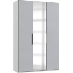 Kleiderschrank FRESH TO GO „Level“ Schränke Gr. B/H/T: 150 cm x 236 cm x 58 cm, 3 St., weiß (weiß, light grey) Kleiderschränke mit Spiegeltüren