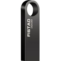 USB Stick 32GB Wasserdicht Speicherstick Mini Tragbar Memory Stick Metall USB 2.0 Flash Laufwerk für PC, Laptop, Tablet (Grau)