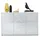 Vladon Ben V3 117 x 74 x 36 cm Weiß matt/Weiß Hochglanz
